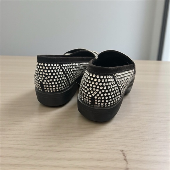 💎Call it Spring Black with Silver rhinestone Loafers us 9 - Picture 5 of 6